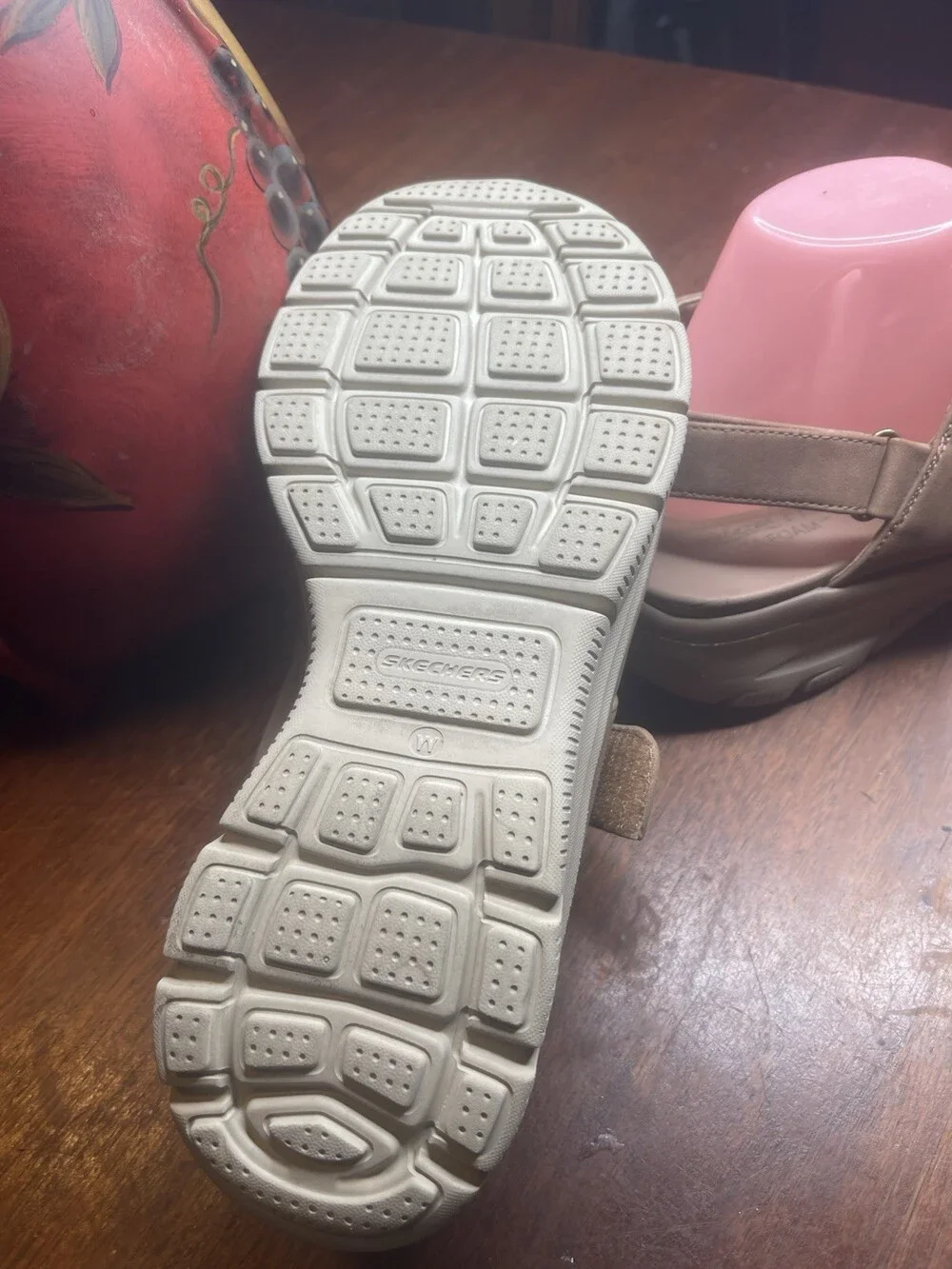Skechers Women’s 11 Wide Easy Going Adjustable Vegan Sandals Certified Charm Tan